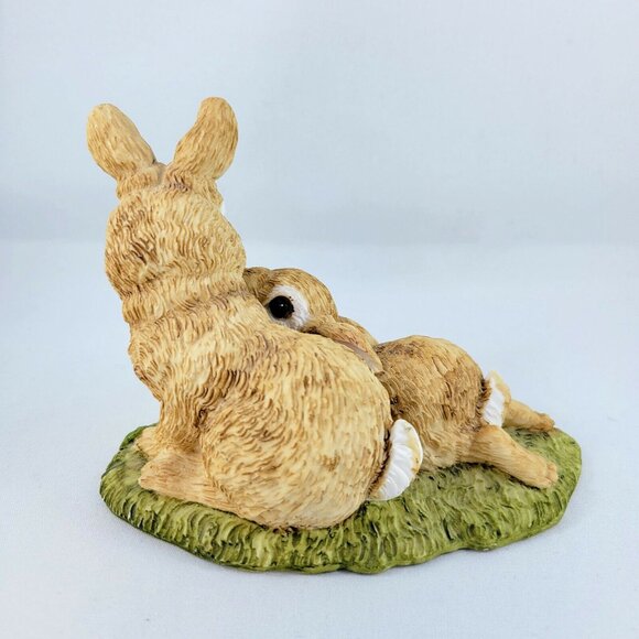 Bunny Rabbits Nature’s Friends Figurine 1989 Summit Collection Vintage Mom Baby - Picture 4 of 9